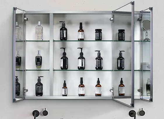 aluminum mirror cabinet