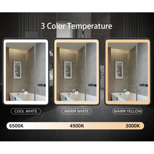 Light strip around led bathroom mirror with frame to bring light to framed bathroom mirror