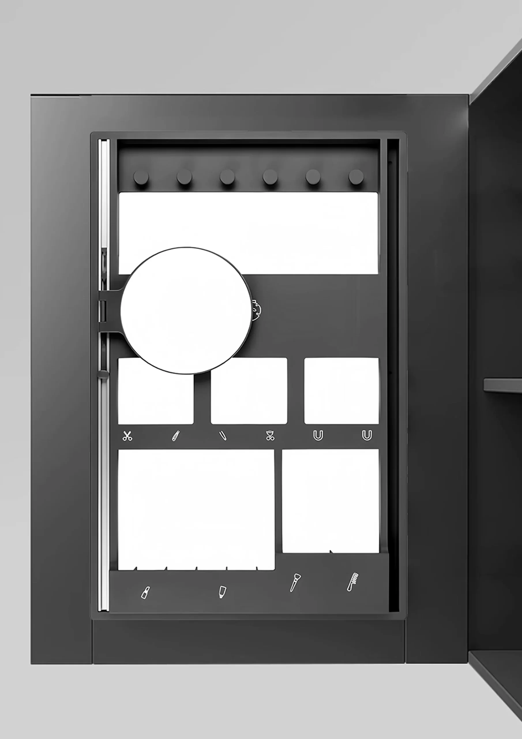 Medicine cabinet with mirror can hang things